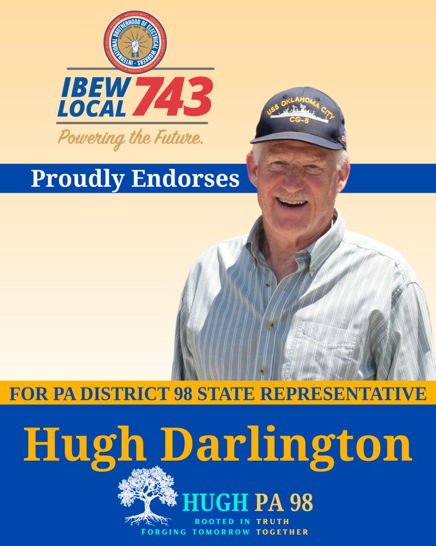 IBEW Local 743 endorses Hugh Darlington