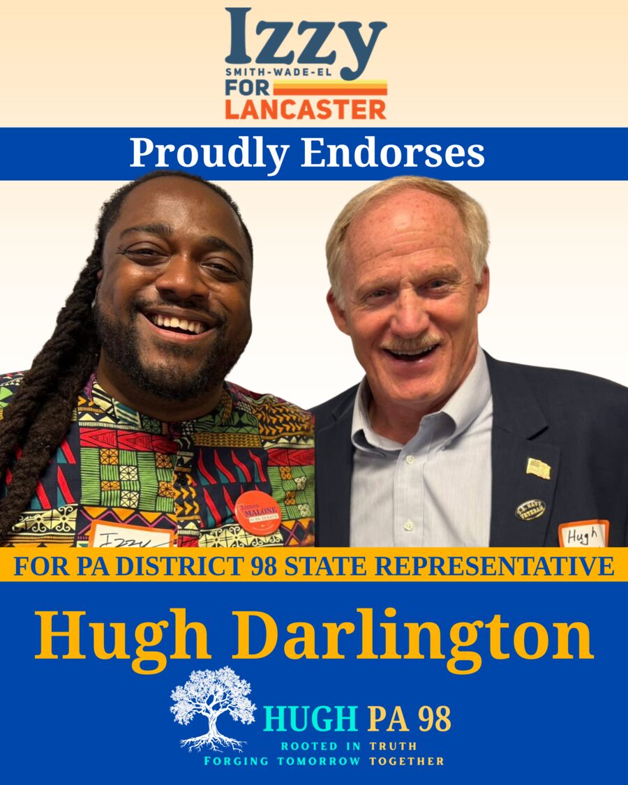 Izzy of Lancaster endorses Hugh Darlington